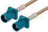 Water Blue FAKRA Plug to FAKRA Plug Cable Using RG316 Coax