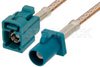 Water Blue FAKRA Plug to FAKRA Jack Cable Using RG316 Coax