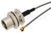 FME Plug Bulkhead to UMCX Plug Rear Mount Cable Using 1.13mm Coax