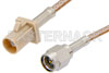 SMA Male to Beige FAKRA Plug Cable Using RG316 Coax