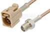 SMA Female to Beige FAKRA Jack Cable Using RG316 Coax