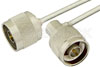 N Male to N Male Right Angle Cable Using PE-SR402FL Coax