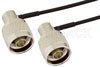 N Male Right Angle to N Male Right Angle Cable Using PE-SR405FLJ Coax