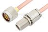 N Male to N Female Bulkhead Cable Using RG401 Coax