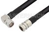 N Male to N Male Right Angle Cable Using LMR-600 Coax