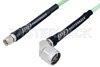 SMA Male to N Male Right Angle Cable Using PE-P142LL Coax