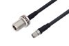 N Female Bulkhead to SMA Male Low Loss Cable Using LMR-240 Coax , LF Solder
