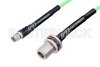 SMA Male to N Female Bulkhead Low Loss Cable Using PE-P142LL Coax, RoHS