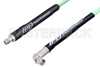 SMA Male Right Angle to SMA Female Low Loss Cable Using PE-P142LL Coax, RoHS