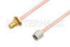 SMA Male to SMA Female Bulkhead Cable Using RG402 Coax