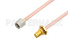 SMA Male to SMA Female Bulkhead Cable Using RG402 Coax, RoHS