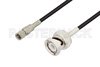 10-32 Male to BNC Male Cable Using RG174 Coax, LF Solder, RoHS