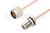N Male to N Female Bulkhead Cable Using RG402 Coax