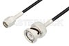 SMA Male to BNC Male Cable Using RG174 Coax, LF Solder, RoHS