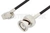 SMA Male Right Angle to BNC Male Cable Using RG174 Coax