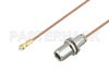 Snap-On MMBX Plug to N Female Bulkhead Cable Using RG178 Coax
