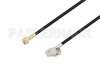 Snap-On MMBX Plug Right Angle to SMA Male Right Angle Cable Using RG174 Coax
