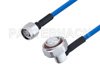 Plenum N Male to 7/16 DIN Male Right Angle Low PIM Cable Using SPP-250-LLPL Coax , LF Solder