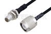 Slide-On BMA Plug Bulkhead to TNC Male Cable Using PE-SR405FLJ Coax