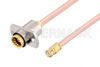 Slide-On BMA Jack 2 Hole Flange to SMP Female Cable Using RG405 Coax