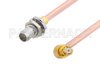 Slide-On BMA Plug Bulkhead to SMP Female Right Angle Cable Using RG405 Coax