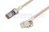Snap-On BMA Jack to SMA Male Right Angle Cable Using RG316 Coax
