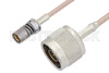 Snap-On BMA Jack to N Male Cable Using RG316 Coax