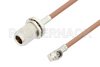 N Female Bulkhead to Reverse Polarity SMA Male Right Angle Cable Using RG400 Coax