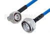 Plenum 4.1/9.5 Mini DIN Male Right Angle to 7/16 DIN Male Low PIM Cable Using SPP-250-LLPL Coax , LF Solder