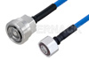 Plenum 4.1/9.5 Mini DIN Male to 7/16 DIN Female Low PIM Cable Using SPP-250-LLPL Coax , LF Solder