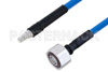 Plenum 4.1/9.5 Mini DIN Male to QMA Female Low PIM Cable Using SPP-250-LLPL Coax , LF Solder