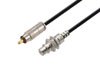 75 Ohm RCA Male to 75 Ohm RCA Female Bulkhead Cable Using 75 Ohm PE-B159-BK Black Coax in 100CM