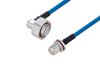 Plenum 7/16 DIN Male Right Angle to N Female Bulkhead Low PIM Cable Using SPP-250-LLPL Coax Using Times Microwave Parts
