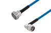 Plenum 7/16 DIN Female to N Male Right Angle Low PIM Cable Using SPP-250-LLPL Coax Using Times Microwave Parts