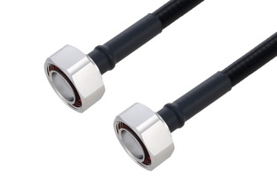 Fire Rated 7/16 DIN Male to 7/16 DIN Male Low PIM Cable Using SPF-375 Coax Using Times Microwave Parts