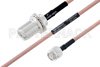 MIL-DTL-17 N Female Bulkhead to TNC Male Cable Using M17/60-RG142 Coax