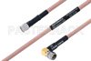 SMA Male to SMA Male Right Angle Cable Using M17/60-RG142 Coax