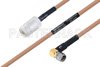 MIL-DTL-17 N Female to SMA Male Right Angle Cable Using M17/128-RG400 Coax