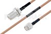 MIL-DTL-17 N Female Bulkhead to TNC Male Cable Using M17/128-RG400 Coax