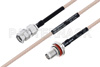 MIL-DTL-17 SMA Male to SMA Female Bulkhead Cable Using M17/113-RG316 Coax