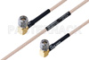 MIL-DTL-17 SMA Male Right Angle to SMA Male Right Angle Cable Using M17/113-RG316 Coax
