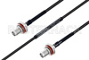 MIL-DTL-17 SMA Female Bulkhead to SMA Female Bulkhead Cable Using M17/119-RG174 Coax