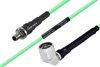 Temperature Conditioned SMA Female Bulkhead to N Male Right Angle Low Loss Cable Using PE-P142LL Coax