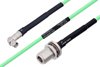 Temperature Conditioned SMA Male Right Angle to N Female Bulkhead Low Loss Cable Using PE-P142LL Coax