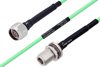 Temperature Conditioned N Male to N Female Bulkhead Low Loss Cable Using PE-P142LL Coax