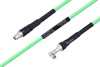Temperature Conditioned SMA Male to SMA Male Right Angle Low Loss Cable Using PE-P300LL Coax