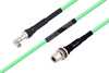 Temperature Conditioned SMA Male Right Angle to N Female Bulkhead Low Loss Cable Using PE-P300LL Coax