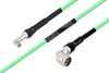 Temperature Conditioned SMA Male Right Angle to N Male Right Angle Low Loss Cable Using PE-P300LL Coax