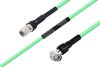 Temperature Conditioned TNC Male to TNC Male Right Angle Low Loss Cable Using PE-P300LL Coax