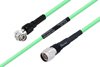 Temperature Conditioned TNC Male Right Angle to N Male Low Loss Cable Using PE-P300LL Coax